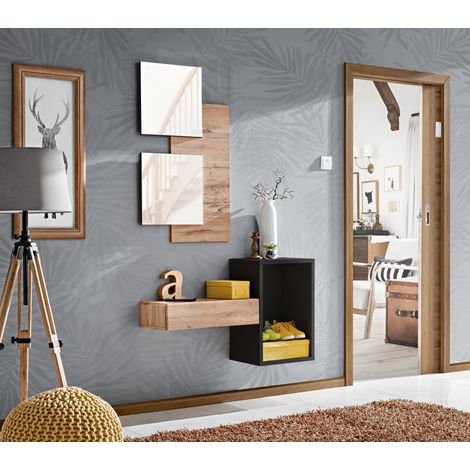 Ensemble mural "Easy I" - Beige - L 100 x H 170 x P 30 cm - Livraison gratuite
