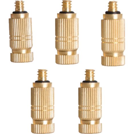 5 pièces Haute Pression Buses de Brumisation en Laiton, UNC 10/24 Buse d'atomisation, for système Refroidissement extérieur(Size:Orifice 1.0mm,) - Orifice 0.3mm , (1/4)
