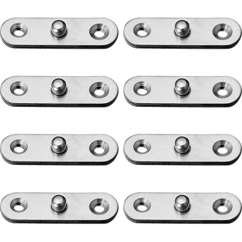Charnières pivotantes dissimulées à 360° en acier inoxydable pour portes et armoires, lot de 8 (57 x 16,5 mm) (1/5)