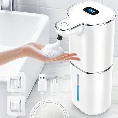 Distributeur Savon Automatique Mousse, Mural, 380ml, Blanc (1/5)