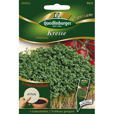 Quedlinburger Kresse Polycress Saatscheiben - Premium Kräutersamen