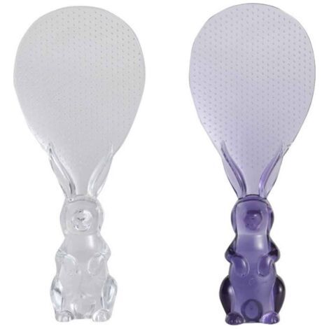 Cuillère à riz en plastique, spatule à riz antiadhésive, cuillère à riz verticale, cuillère de cuisine transparente en cristal, cuillère à riz verticale transparente, spatule