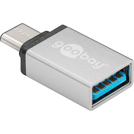 Hembra  USB tipo A de 9 pines  Macho  USB-C de 24 pines  Plateado (1/4)