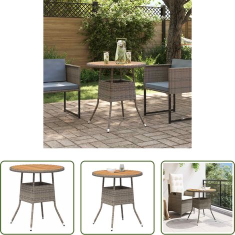 Terrassentisch -  Esstisch für das Dinner Grau und Akazie 70 x 70 x 73 cm (1/5)