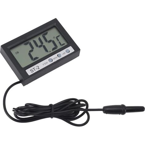 Thermomètre de Voiture, Compteur de Température Numérique de Voiture, Thermomètre de Test D'eau de Réfrigérateur D'aquarium Dédié (1/5)