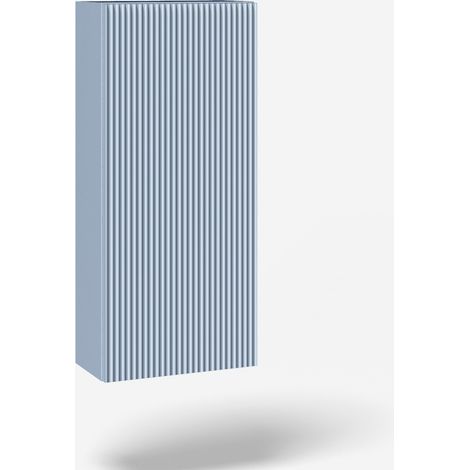 Pensile bagno sospeso reversibile con anta push Venere - Azzurro