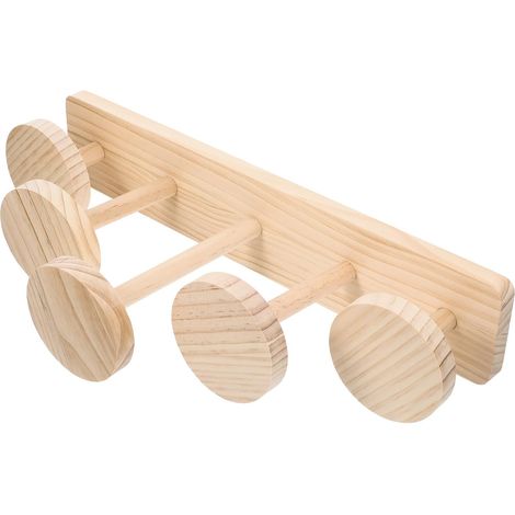 Présentoir à Bijoux en Bois Massif, Étagère à Deux Niveaux, Plateau Multifonction pour Cupcakes et Macarons, Support de Rangement Décoratif pour Bureau et Fêtes, Porte-macarons (1/5)