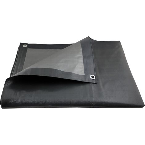 Gt Garden – Bâche de peinture grise ultra résistante 200 g/m² – Dimensions 2 x 3 mètres – Oeillets métalliques tous les 100 cm – Imperméable et UV