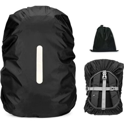 Housse de pluie pour sac à dos XL (60-70L) avec réflecteurs & sangles à boucle croisée