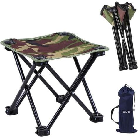 Tabouret de Camping, Tabouret Pliant Portable, Pliable Portable et Léger Chaise pour Excursions, Chasse, Golf, Randonnée, Pêche et Camping (1/3)