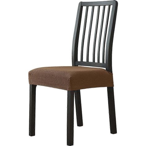 Housse de chaise de salle à manger extensible, lot de 4, housses lavables pour chaises avec dossier couvert, tissu élastique, ajustement universel, protège-siège réutilisable. (1/5)