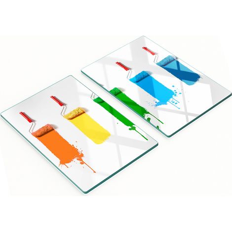 Taglieri da cucina in vetro con grafiche e rulli per pittura 2x40x52 cm (1/5)