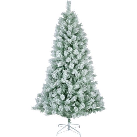Albero di natale "Brighton innevato" in PP Effetto Aghi di Pino + Flock h 210 cm -210 cm (1/4)