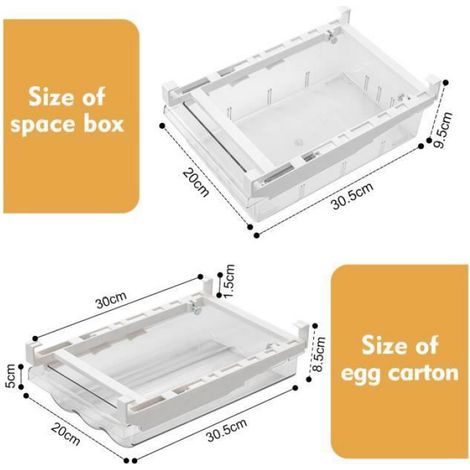 Boite a Oeufs en Plastique,ufs Boite a Oeuf Frigo,Bote de Rangement D'ufs à Tiroir,Pour la Conservation des Oeufs (1/4)