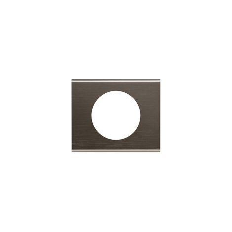 Legrand – Plaque de finition Céliane 1 poste – Finition Black Nickel – Pour support universel Batibox – Rattrapage de 0,75mm à 2,25mm – 69031 (1/7)