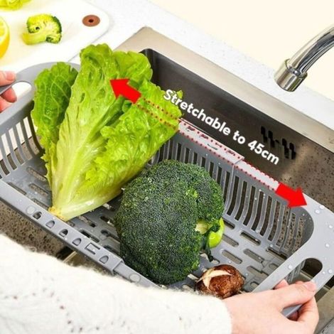 Passoire - Extensible Jusqu'à 45 Cm - Pour Évier De Cuisine - Pour Fruits Et Légumes - 1 Pièce (1/4)