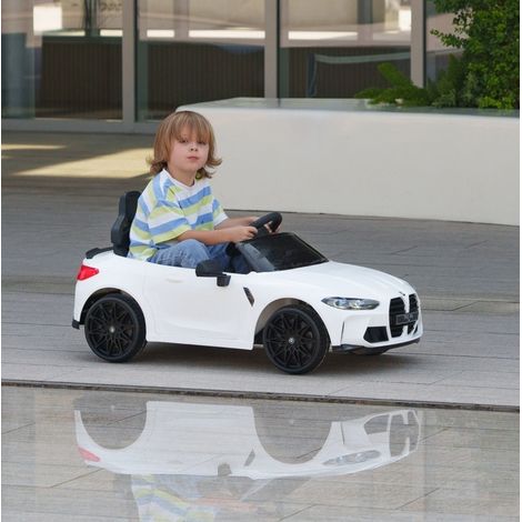 Voiture électrique enfant BMW M4 blanche, télécommande, lumière et son, 3-5 ans FloraGrace (1/5)