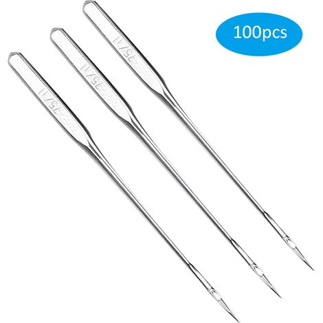 100 Aiguilles à Coudre en Acier Haute Résistance pour Machines Domestiques - Type 11 (Lot de 100) (1/5)