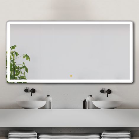 Espejo de baño con antivaho y luz LED VITARA, 120x70cm - MANILLONS TORRENT (1/4)