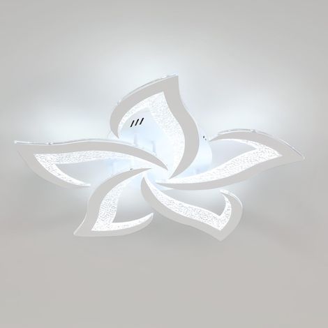 Plafonnier LED, Luminaire Plafonnier 60W 6750LM, Lampe de Plafond Moderne de Pétale pour Salon Chambre Salle à Manger Cuisine, Blanc Froid 6500K, Dia60cm (1/5)
