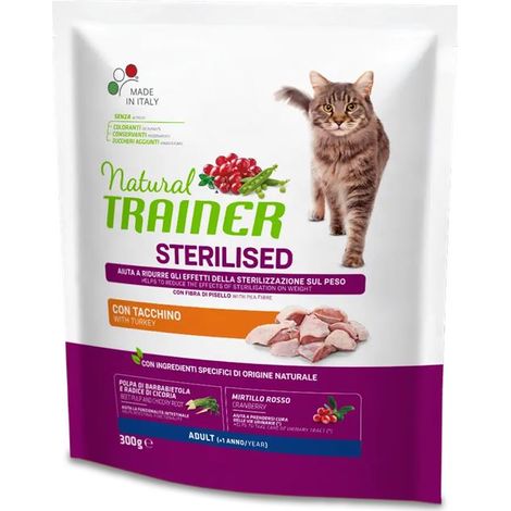 Trainer Gatto Sterilised Adult 300gr Tacchino