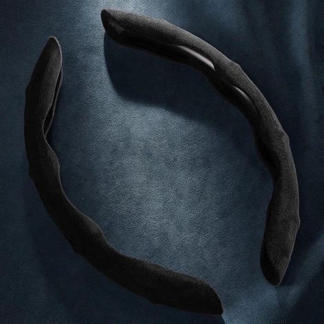 Coprivolante universale per auto, 38 cm, antiscivolo (colore: nero)