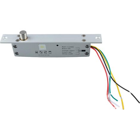 Serrure à Gâche Électrique DC 12V 5 Lignes, Verrouillage Électrique Antirouille, Structure Solide avec Indicateur LED pour Contrôle d'Accès de Porte (Famille, Bureau, Garage) (1/5)