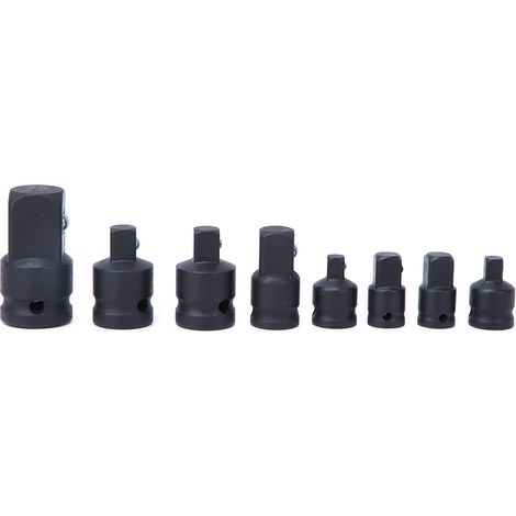 8 pièces adaptateurs réducteurs de douille noirs CRV kit de conversion pour clé à chocs (1/5)