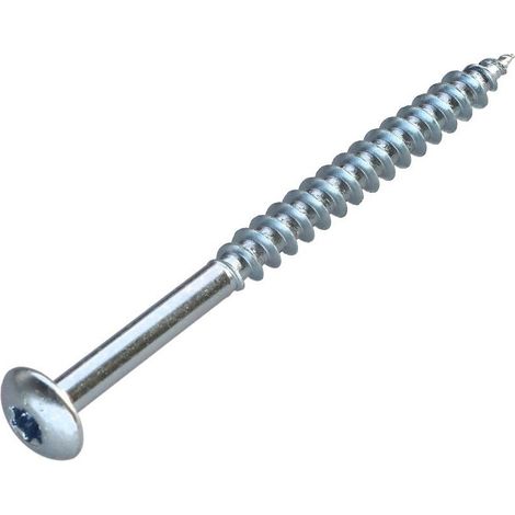 Vis DORMANT 7X90 Filetée sur 60 TORX T30 Acier zingué Diamètre de tête: 15-1 pièce (1/4)