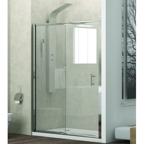 Doccia nicchia 110 cm vetro trasparente 6mm anticalcare KF5000 kamalu