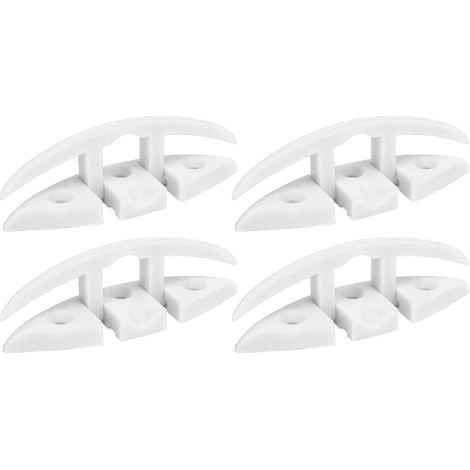 Ortviai 4 x Taquets de Quai Pliables en Nylon Marin Blanc 5 pouces (13 cm) – 3 Trous – Haute Résistance (1/5)