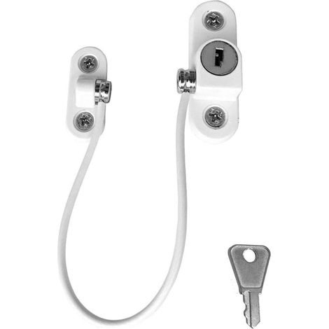 Lot de 3 entrebâilleurs de sécurité pour fenêtre et porte pour enfants avec vis et clés (1/5)