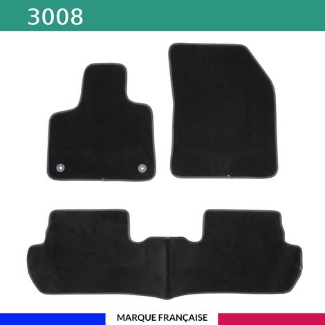 Tapis de voiture - Sur Mesure pour 3008 (dès 12/2020) - 3 pièces - Tapis de sol antidérapant pour automobile (1/4)