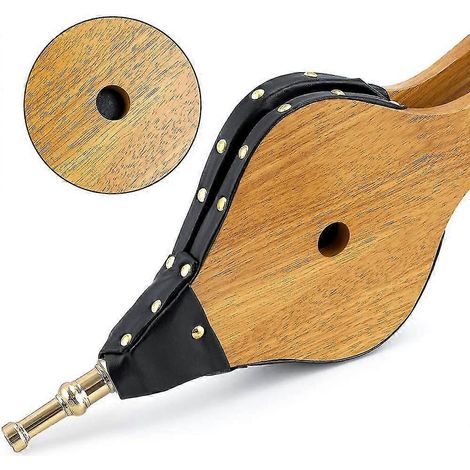 Soufflet de cheminée 15,5 po x 7 po Grand soufflet à air en bois pour foyer extérieur, buse en fonte, pour le camping, le gril, la cheminée, pompe à soufflet manuelle, barbecue, sapin (1/5)