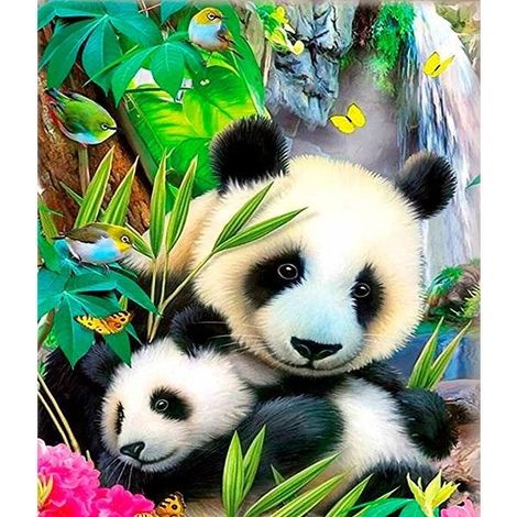 Mosaico de diamantes 5D - Panda 40x30cm