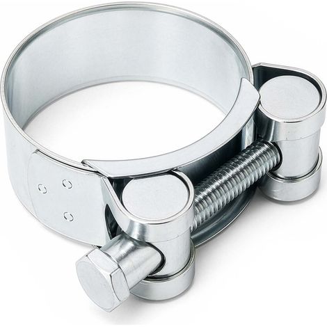 Wiltec Gelenkbolzenschelle W1 Bandbreite 22mm Spannbereich 44-47mm Edelstahl verzinkt Spannbackenschelle Schlauchschelle