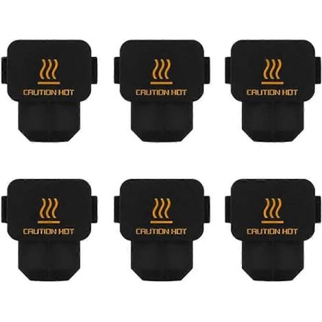 Lot de 6 chaussettes en silicone pour imprimante, protection en silicone pour bloc chauffant d'extrudeuse haute température Bambu Lab A1/A1 Mini (1/5)