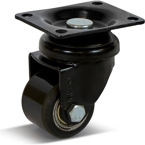 Roue pivotante - MESO - PU - Platine - 35mm - 100kg (1/2)