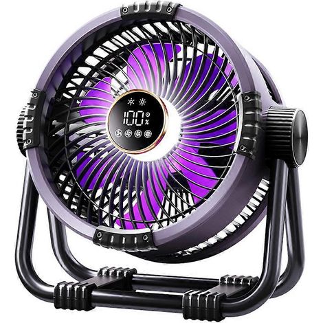 Langlebiger Campingventilator mit multifunktionalem Nachtlicht/Wiederaufladbar/Aufhängbar, intelligente Fernbedienung mit zwei Funktionen A (1/5)