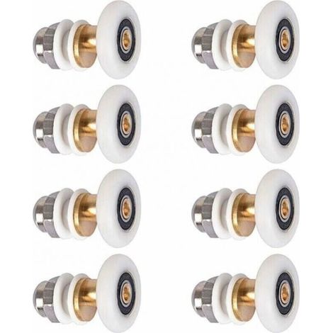 Stück Duschtürrollen, Schiebetürrollen, Duschkabinentürrollen, Ersatzrad für 27 mm Raddurchmesser FLITI