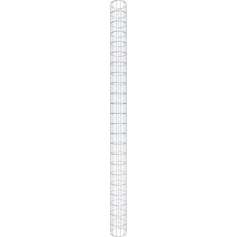 Gabiondeco - Colonne de Gabion ronde. diamètre 22 cm. maille 5 x 10 cm - Hauteur : 230 cm - Made in Germany (1/5)