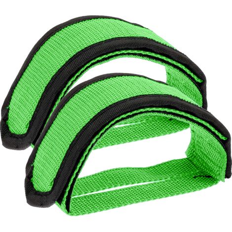 Lot de 2 sangles de pédales pour vélo à pignon fixe, avec cale-pieds et ruban adhésif. (1/5)