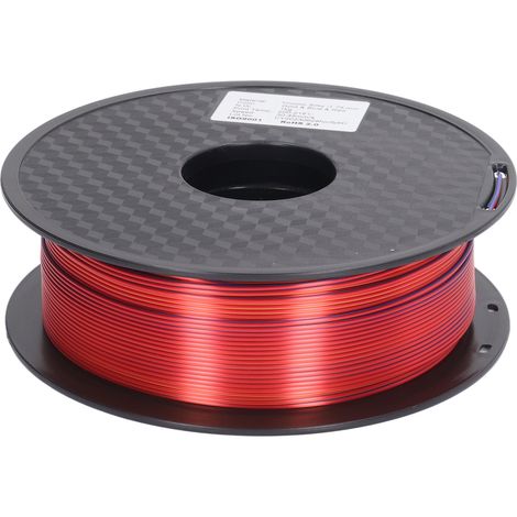 Filament PLA 3D 1,75 mm souple, enroulement soigné, or bleu rouge, matériau d'impression pour imprimante 3D (1/5)