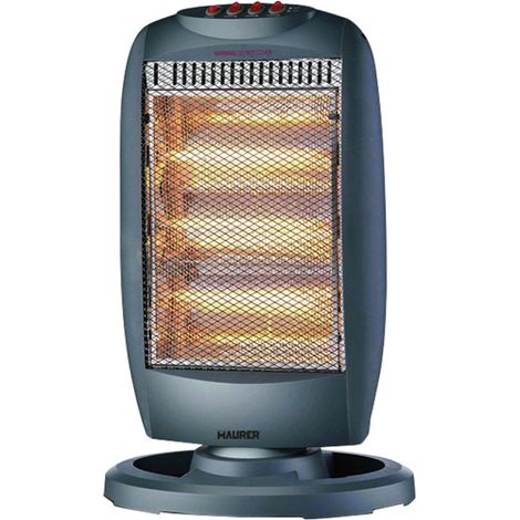 STUFA ELETTRICA ALOGENA SKIATHOS MAURER ROTANTE 400-800-1200W
