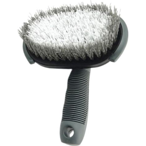 Brosse de lavage générique pour voiture — Brosse pour pneus, roues et jantes — Accessoire de nettoyage à 360 degrés — Sans risque de rayure — Argent