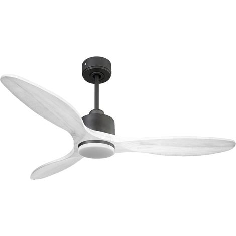 Ventilatore da soffitto Reversibile Termostato Dimmabile Wifi Motore CC Tetti inclinati Telecomando Luce a tre toni Hypersilence Memoria Shopify Vendible (AUTOMATICO) PURLINE SantoriniD132C03LED65262