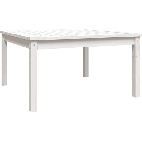 Maison Exclusive - Gartentisch Weiß 82,5x82,5x45 cm Massivholz Ki
