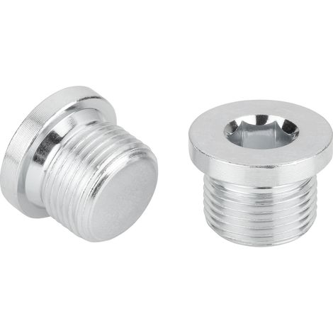 TAPPO ACCIAIO ZINCATO DIN 908 1/8" 1/4" 3/8" 1/2" 3/4" 1/2"