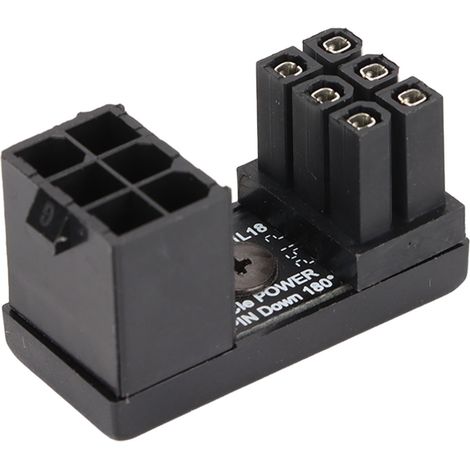 Grafikkartenadapter, 6-polig weiblich auf 6-polig männlich, 180-Grad-Winkeladapter, sicher verlötet, 6-poliger U-förmiger Stecker für Grafikkarten (PH36B+ 1 Stück) (1/5)