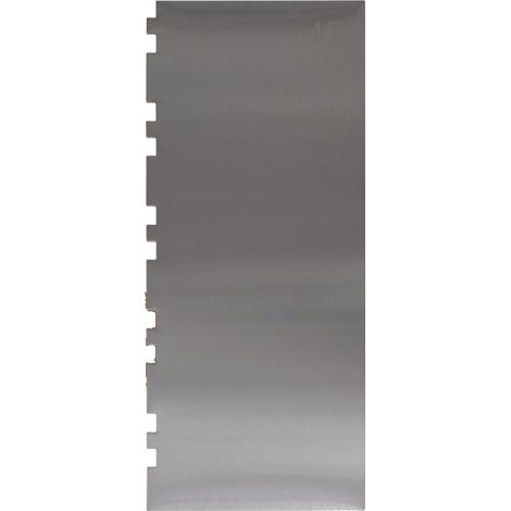 Spatule racloir en acier inoxydable, outil à gâteau, spatule à crème, racloir dentelé polygonal (1/5)